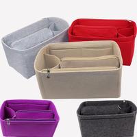 Gambar Portable Felt Insert Bag Makeup Cosmetic Organizer Separate Space Liner Travel Inner Bag For Womens Handbag Accessories New dari Wanderers Step undefined 3 Tokopedia