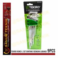 Gambar Kunci L SET Bintang / TORX Key SET TEKIRO 9 PCS (DENGAN lubang) dari Sanur Teknik undefined 1 Tokopedia