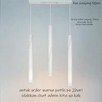 Gambar Lampu Gantung panjang 3in1 base 50cm 80cm minimalis sorot spotlight - Kop panjang50cm, Hitam 3in1-60cm dari lighting shop indonesia undefined 5 Tokopedia