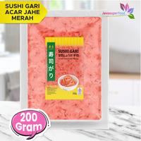 Gambar DAIKICHI Sushi Gari Merah / Acar Jahe Merah / Pickled Red Ginger - 200 gr HALAL dari JAVA SUPER FOOD SURABAYA undefined 2 Tokopedia