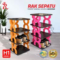 Gambar Rak Sepatu X Rak Tempat Sepatu 4 Susun Tempat Penyimpanan Sandal Rak Sendal Hedonia - Hedonia H1 dari Rajawali Perabot undefined 3 Tokopedia
