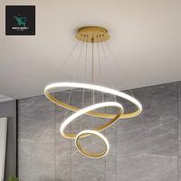 Gambar Lampu Led Gantung Ruang Tamu Minimalis Lampu Chandelier 3 Ring Mewah Estetik dari NaritaStore1 undefined 1 Tokopedia