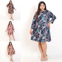 Gambar DRESS BATIK WANITA JUMBO BIG SIZE PREMIUM 493 XXL XXXL LD 120cm PESTA KERJA BAJU HAMIL ELEGAN MODIS TRENDY KASUAL MODEL TERBARU KEKINIAN BATIK ETNIK MODERN CEWEK PEREMPUAN GEMUK GENDUT BESAR PLUS SIZE MAXI LENGAN PANJANG FASHION KOREA MURAH TERMURAH - BLACK dari CTTOPED undefined 2 Tokopedia