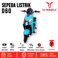 Gambar Sepeda listrik uwinfly D60 48v/12Ah tampilan sltylis 450watt ada bagasi - Biru dari UWINFLY ANTAPANI undefined 1 Tokopedia