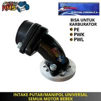 Gambar Intake Manipol Intek Manipul Manifold Leher Angsa Karet Maniful Miring Putar Steel Karbu Karburator PE Pwk Pwl 30 28 26 24 21 Yamaha Jupiter Z Z1 Mx King Vega ZR Fizr Verza Megapro Tiger Mio Sporty Soul Nouvo Vario 110 125 Nmax Pcx - Intake Miring, 21/24/26 dari WEST OFFICIAL STORE undefined 4 Tokopedia