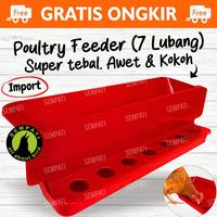 Gambar Tempat Makan Pakan Ayam Dan Burung Puyuh Lubang 7 Otomatis Merah Wadah Makan Ternak Unggas Bebek Itik Allshop dari NHHSTOREE undefined 1 Tokopedia