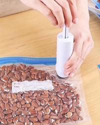 Gambar PAKET TERMURAH - 5pcs Plastik Makanan + 1pc Pompa Vacuum Vakum Makanan Bpa Free Dipakai Berulang - Pompa Wireless dari Teknik Multi Solution undefined 5 Tokopedia
