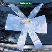 Gambar Dekorasi mobil pengantin pernikahan bunga + kain tile karangan bunga kap mobil dekorasi pernikahan - BUNGA PINTU, Maroon dari Trend Flower undefined 4 Tokopedia