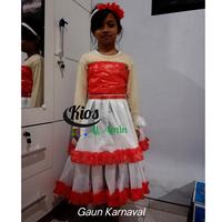 Gambar 3 in 1 Gaun Kresek Merah Putih SMP SD MI baju daur ulang plastik karnaval festival hut RI dress anak dari Kios Al Amin undefined 1 Tokopedia