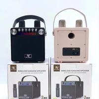 Gambar YS 601 Speaker 2 Microphone Karaoke Speaker Bluetooth Portable For mobile Phone 2 Mic Wireless Ys601 With RGB Light Super Bass - Brown dari Milias Asesoris undefined 5 Tokopedia