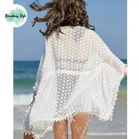 Gambar Outer Lace Baju Luaran Pakaian Pantai Bali Beach  Holiday Maldives Hawai Drawstring Baju Bikini dari Broadway Style undefined 3 Tokopedia