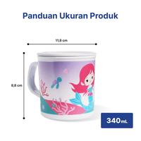Gambar Onyx, Cangkir Mug  + Tutup Sedang  340ml: Melamin, Anak, Bebas BPA, 3104b - Astronot dari Onyx Melamin undefined 4 Tokopedia