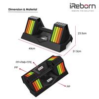 Gambar Adjustable Dumbbell Rainbow Triangle iReborn 15,5 Kg - Single dari iReborn Fitness Bandung undefined 5 Tokopedia
