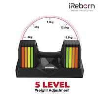 Gambar Adjustable Dumbbell Rainbow Triangle iReborn 15,5 Kg - Single dari iReborn Fitness Bandung undefined 4 Tokopedia
