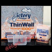 Gambar (ECERAN) ThinWall Rectangle 1000 ml / Container Plastik / Kotak makanan 1000 ml VICTORY dari Bligek Digital Indonesia undefined 2 Tokopedia