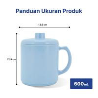 Gambar Onyx, Cangkir Mug + Tutup Besar 600ml: Melamin, Aman untuk Makanan, 3105C Polos - Hijau dari Onyx Melamin undefined 4 Tokopedia