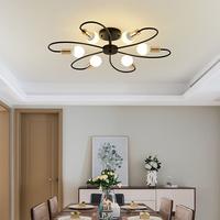 Gambar Lampu Plafon 6/8 Led E27 Plafon Ruang Tamu ModernCeiling lamp Industrial Bahan Besi (Bohlam Tidak） - Emas 8-kepala dari Lilisa Shop undefined 4 Tokopedia