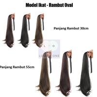 Gambar CANTIK Ikat Rambut Palsu Model Lurus & Gelombang ala Wanita Korea - Medium & Panjang - Ekor Kuda - Tersedia Warna Hitam, Coklat Tua, Coklat da - HT - BB - W dari salutmall undefined 5 Tokopedia