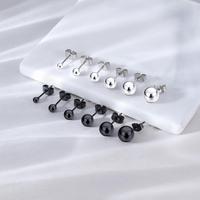 Gambar 1 PC 20G 3/4/5/6/7/8mm Stainless Steel Cartilage Crystal Stud Earrings Black Ball Ear Stud Tragus Conch Helix Piercing - 1, 3mm dari TK Best Piercing Jewelry undefined 5 Tokopedia