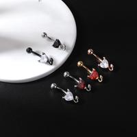 Gambar 1 PC Heart Crystal Belly Button Piercings Stainless Steel Navel Ring Prevent Allergy Snake Devil Shape Navel Piercing - Style 29 dari TK Best Piercing Jewelry undefined 3 Tokopedia
