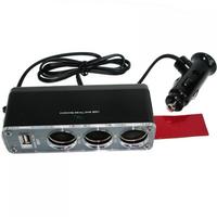 Gambar Car Lighter Socket Adaptor USB Charger Splitter 3 Slot Cabang Mobil dari bosskunci99 undefined 3 Tokopedia