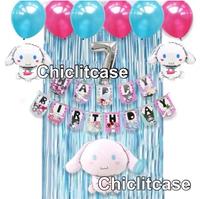 Gambar Paket dekorasi balon ulang tahun Kuromi/Cinamonroll/Melody/Sanrio - Kuromi ungu, angka 9 dari chiclitcase2 undefined 4 Tokopedia