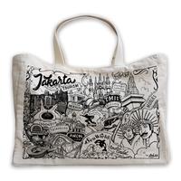 Gambar Greige Gusset Tote Bag Kanvas Souvenir Oleh-oleh khas Betawi Design Jakarta Indonesia GG2-028-036 dari aiu Craft_NEW undefined 3 Tokopedia