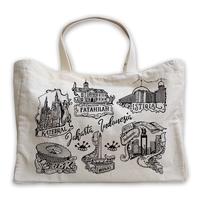 Gambar Greige Gusset Tote Bag Kanvas Souvenir Oleh-oleh khas Betawi Design Jakarta Indonesia GG2-028-036 dari aiu Craft_NEW undefined 2 Tokopedia