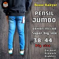 Gambar Jeans jumbo pria 33-44 pensil melar/ Celana jumbo pensil jeans dewasa bahan tebal/ Jeans pria panjang jumbo pensil premium - Jumbo biowash, 40 jumbo dari Bosse rakyat undefined 1 Tokopedia