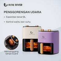 Gambar HAN RIVER Air Fryer 8L Kapasitas tinggi Penggorengan pintar multifungsi 650w (HRAF02BG/PUR) - PURPLE dari Coolpad.Health undefined 1 Tokopedia