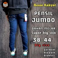 Gambar Celana jumbo jeans pensil pria/ Jeans pria 38-44 pensil panjang dewasa/ Jeans pensil bahan melar murah - Hitam, 33 dari Bosse rakyat undefined 2 Tokopedia