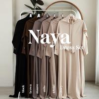 Gambar NAYA DRESS SET BY GREENISM | GAMIS SET POLOS MUSLIM WANITA - Ivory, XS dari ALWA HIJAB ALILA GREENISM JASMINE undefined 2 Tokopedia