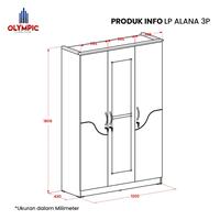 Gambar Lemari Pakaian 3 Pintu / Olympic LP ALANA 3P dari Mebel NikiSae Malang undefined 4 Tokopedia