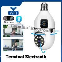 Gambar IP Camera bohlam V380 Panoramic Wireless 1080P CCTV 5MP INFRARED - CCTV + 128GB dari Terminal electronik undefined 1 Tokopedia