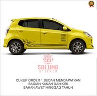 Gambar Stiker Mobil Simple Agya Ayla Yaris Jazz Brio Aksesoris Variasi Keren - Kuning Tua dari SULUNG STICKER undefined 3 Tokopedia