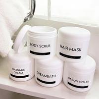 Gambar tempat lulur creambath PUTIH stiker kotak 500ml tempat sabun colek hair mask aesthetic jar estetik dari Import style surabaya undefined 1 Tokopedia