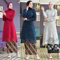 Gambar Setelan Kebaya Modern Tunik Brukat Longkep Aneka Pilihan Warna - SET NAVY, M dari Aneka Kebaya Modern undefined 1 Tokopedia