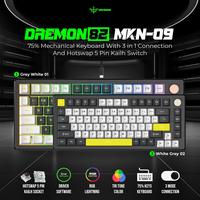 Gambar NYK Nemesis Daemon82 / Daemon 82 MKN-09 Wireless Mechanical Gaming Keyboard - White Grey, OutemuJadeWhite dari DextMall undefined 2 Tokopedia
