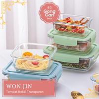 Gambar GONG GAN - WON JIN Tempat Makanan BPA FREE Wadah Kulkas Makanan Aesthetic Kotak Bekal Lunch Box Makan Transparan Bento Box Makanan Sayur Daging Tahan Panas - Blue - 410ml dari Gonggan Homeware undefined 1 Tokopedia