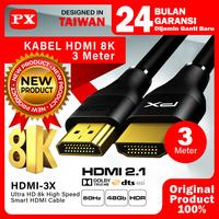 Gambar Kabel HDMI to HDMI 8K 4K 120Hz Ultra HD HDR eARC TV Laptop Monitor PC Proyektor PS XBOX Display HDMI 2.1 HDMI 3 Meter PX HDMI-3X dari PX Official Store undefined 1 Tokopedia