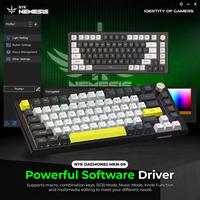 Gambar NYK Nemesis Daemon82 / Daemon 82 MKN-09 Wireless Mechanical Gaming Keyboard - White Grey, OutemuJadeWhite dari DextMall undefined 3 Tokopedia