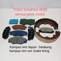 Gambar KAMPAS REM BELAKANG PAJERO SPORT DAKAR RODA BELAKANG PAKAI CAKRAM  #  Harga diatas sudah 1 set isi 4 pcs.     untuk roda Depan kanan dan kiri.       # Produk berkualitas OEM Pabrik import.     Terbuat dari bahan import, empuk, awet,      tahan lama dan ti dari AUTO MASSA undefined 4 Tokopedia