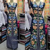 Gambar Bhan kebaya bordir suji khas bukittinngi - navy, Atasan dari nadhira bordir undefined 4 Tokopedia