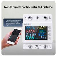 Gambar KWS-302WF WiFi 8in1 Din Rail Multi-function Watt Meter kWh Volt AC 63A dari toekangbaterai undefined 1 Tokopedia