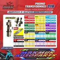 Gambar Promo 318 Super Master Cam BRT + RRA Nokrn as Pelatuk Roller Jupiter Z 110 Vega R New R Series Klep 28 24 (BINTANG RACING TEAM BRT) - R1 Monkey, Plus busi dari MakmurAutoparts-2 undefined 2 Tokopedia