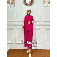 Gambar One Set Davira One Set muslim Salur Kekinian Premium Baju Setelan - wardah dari Fashion Muslim Jepara undefined 2 Tokopedia