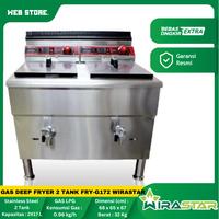 Gambar Penggorengan Ayam Gas Double Deep Fryer 2 x 17 Liter FRY-G172 WIRASTAR - Kayu dari WEB STORE INDONESIA undefined 1 Tokopedia