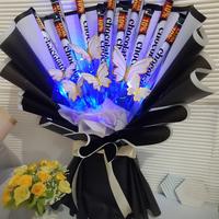 Gambar Buket snack chocolatos topper kupu kupu lampu led dari Arsenproject undefined 1 Tokopedia
