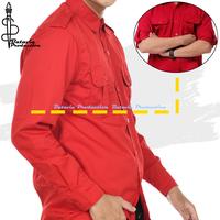 Gambar BAJU KEMEJA PDL PDH TACTICAL SERAGAM KERJA KANTOR LAPANGAN GUNUNG ORGANISASI ASN LENGAN PANJANG AMERICAN DRILL PREMIUM BISA CUSTOM BORDIR SATUAN BY BATAVIA PRODUCTION - WARNA MERAH - Putih, S dari Batavia Production undefined 2 Tokopedia