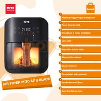 Gambar Mito Af 8 Black Air Fryer 4 Liter Low Watt Cristal Series Transparan - Hitam dari borevi undefined 3 Tokopedia